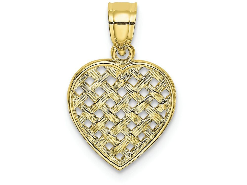 FJC Finejewelers 10k Yellow Gold Woven Heart Charm