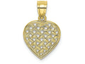 FJC Finejewelers 10k Yellow Gold Woven Heart Charm