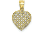 FJC Finejewelers 10k Yellow Gold Woven Heart Charm
