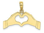 FJC Finejewelers 10k Yellow Gold Hands Forming A Heartlove Charm