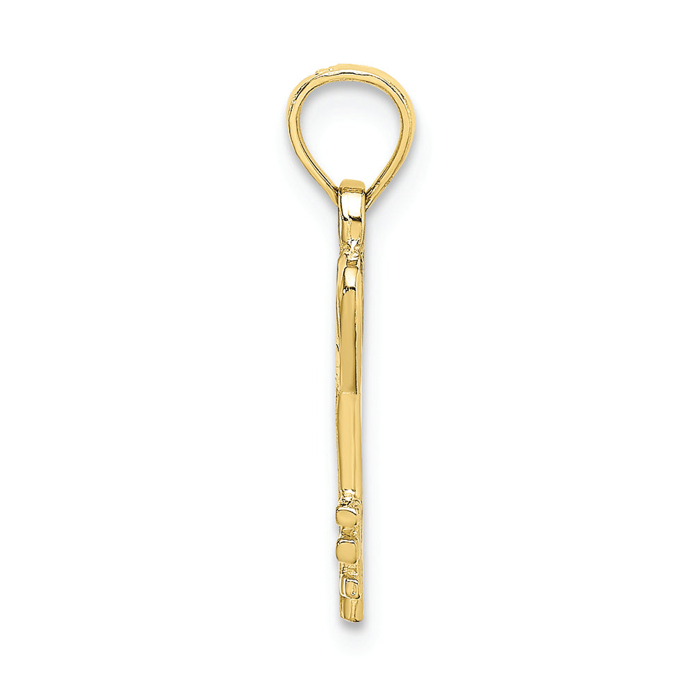 FJC Finejewelers 10k Yellow Gold Key with Heart Top Charm