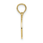 FJC Finejewelers 10k Yellow Gold Mini Peace Signflat Textured Charm