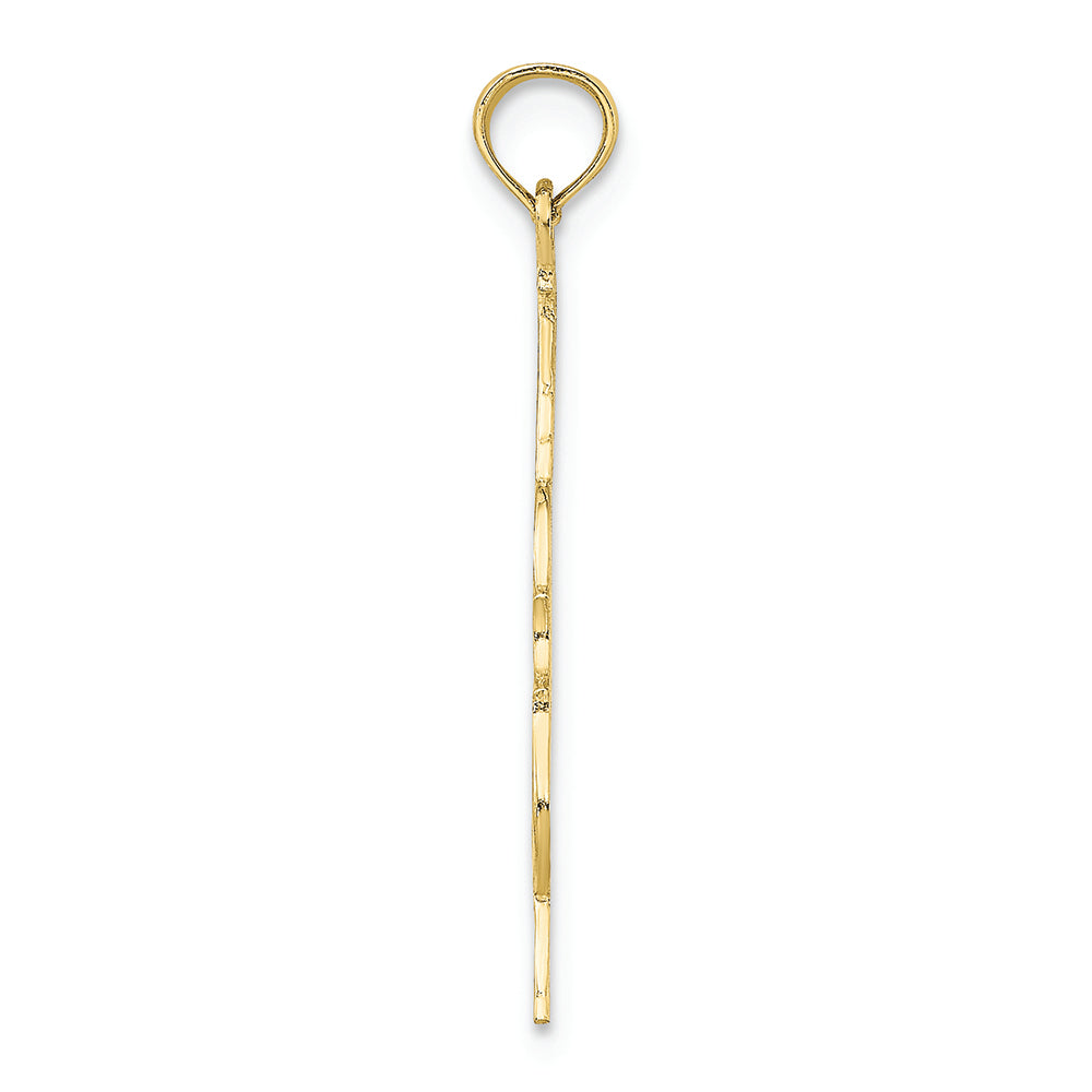 FJC Finejewelers 10k Yellow Gold Polished Engreaved Cello Charm