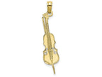 FJC Finejewelers 10k Yellow Gold Polished Engreaved Cello Charm