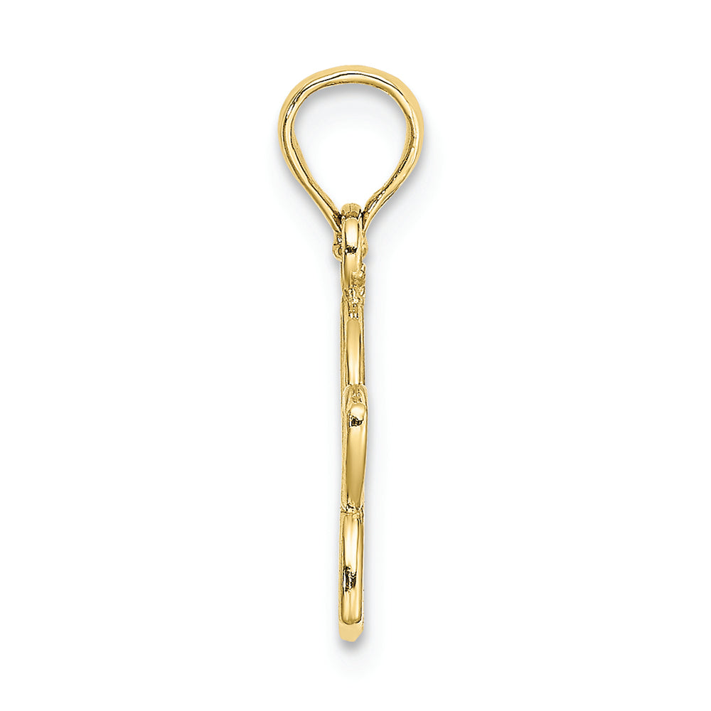 FJC Finejewelers 10k Yellow Gold Flower Charmcut-out
