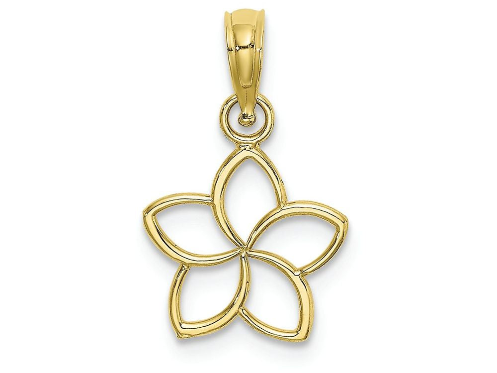 FJC Finejewelers 10k Yellow Gold Flower Charmcut-out