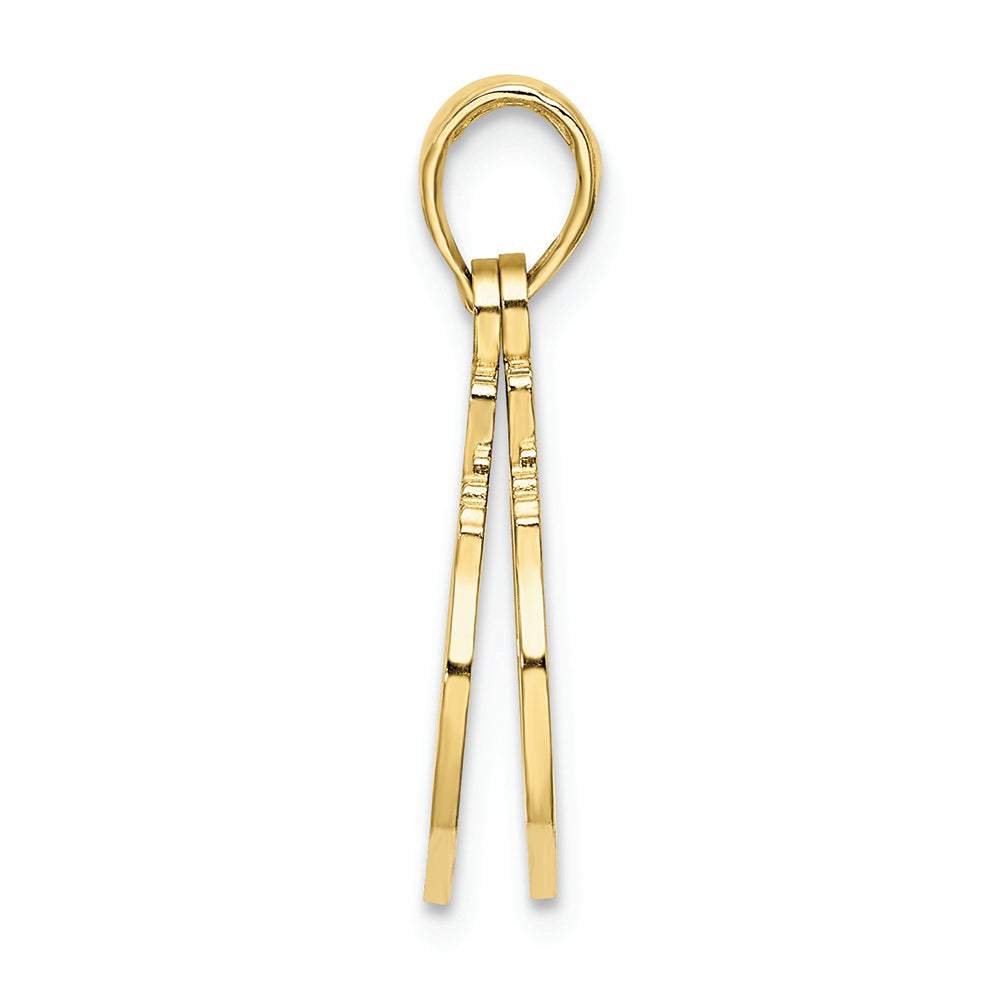 FJC Finejewelers 10k Yellow Gold 3d Handcuffs Moveable Charm