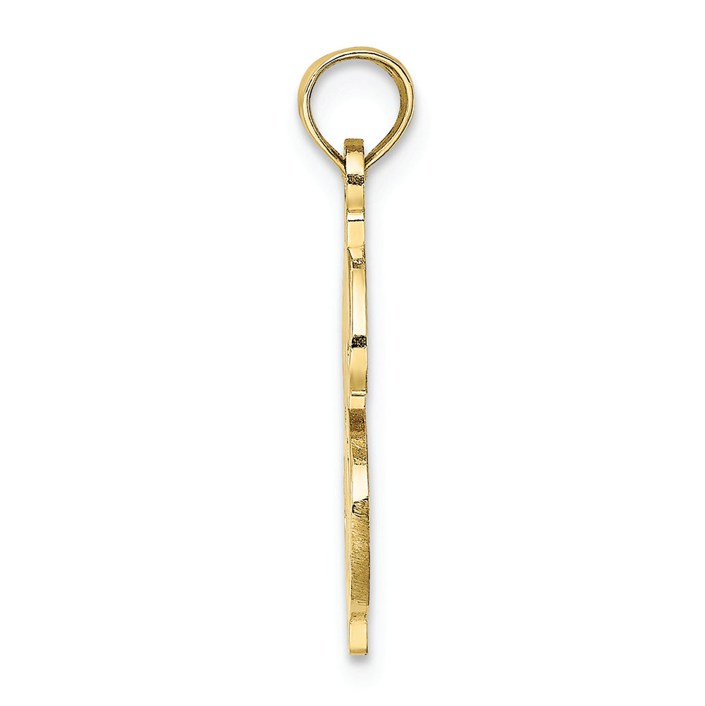 FJC Finejewelers 10k Yellow Gold Dollar Signtextured Charm