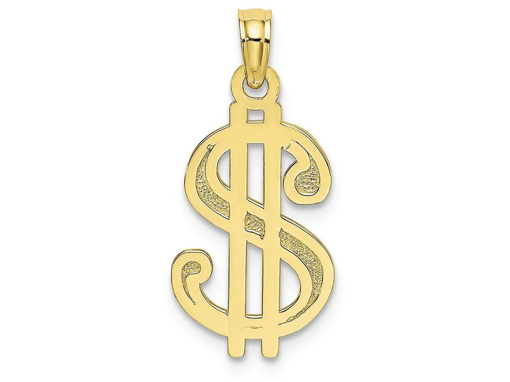 FJC Finejewelers 10k Yellow Gold Dollar Signtextured Charm