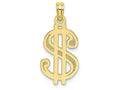 FJC Finejewelers 10k Yellow Gold Dollar Signtextured Charm