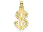 FJC Finejewelers 10k Yellow Gold Dollar Signtextured Charm