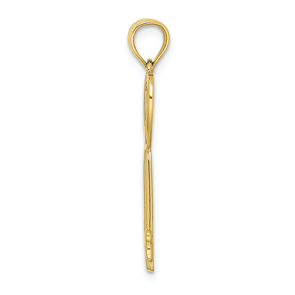 FJC Finejewelers 10k Yellow Gold Heart Key Sweet 16 Charm