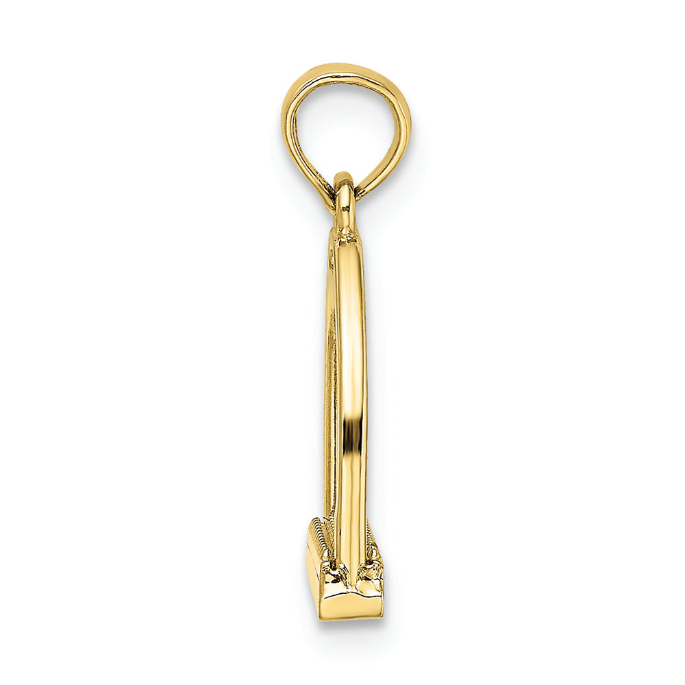 FJC Finejewelers 10k Yellow Gold 3d Small Horse Stirrup Charm