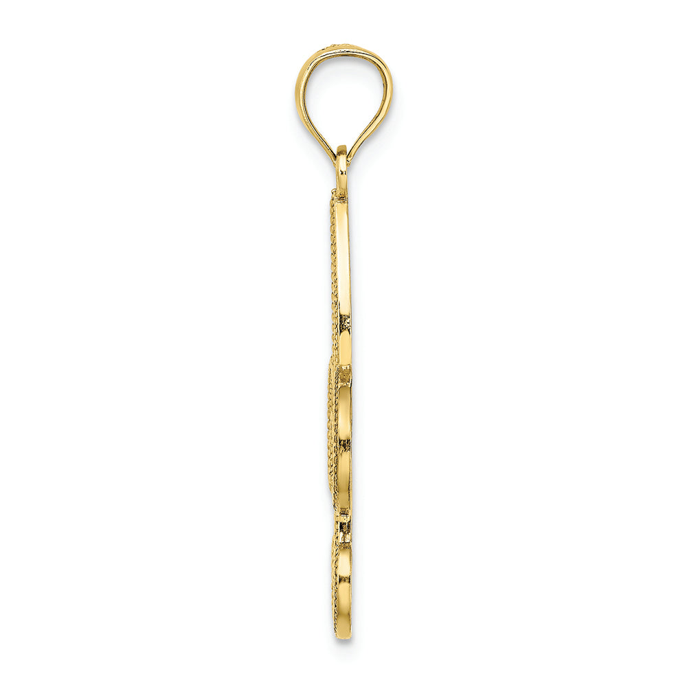 FJC Finejewelers 10k Yellow Gold Fleur-de-lis Charmcut-out