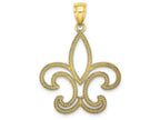 FJC Finejewelers 10k Yellow Gold Fleur-de-lis Charmcut-out