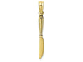 FJC Finejewelers 10k Yellow Gold 3d Table Knife Charm