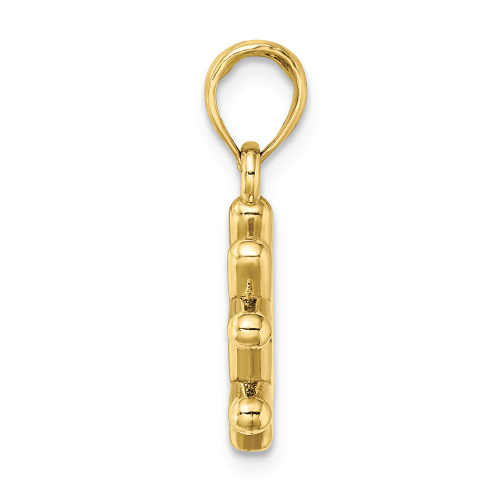 FJC Finejewelers 10k Yellow Gold 3d # Hashtag Charm