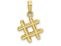 FJC Finejewelers 10k Yellow Gold 3d # Hashtag Charm