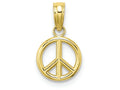FJC Finejewelers 10k Yellow Gold 3d Peace Symbol - Mini Charm
