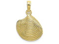 FJC Finejewelers 10k Yellow Gold Clam Shell Charm