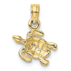 FJC Finejewelers 10k Yellow Gold Sea Turtle Polish Charm