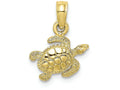 FJC Finejewelers 10k Yellow Gold Sea Turtle Polish Charm