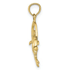 FJC Finejewelers 10k Yellow Gold Dolphin Jumping Thru Hoop Charm
