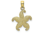 FJC Finejewelers 10k Yellow Gold Puffed Starfish Charm