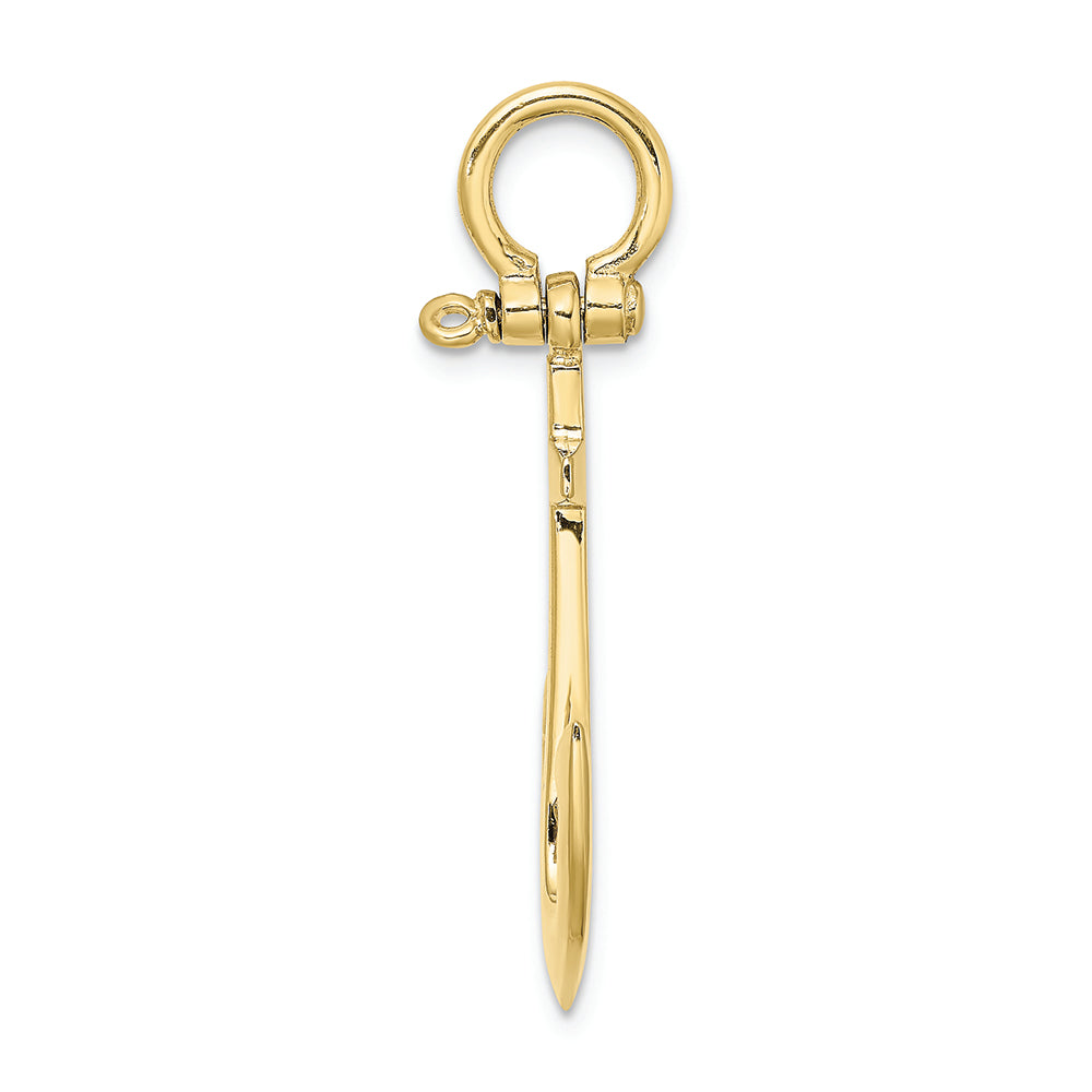 FJC Finejewelers 10k Yellow Gold 3d Anchorshackle Bail Charm