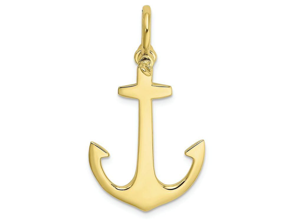 FJC Finejewelers 10k Yellow Gold 3d Anchorshackle Bail Charm