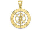 FJC Finejewelers 10k Yellow Gold Nautical Compass with Moveable Needle Charm