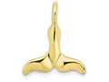 FJC Finejewelers 10k Yellow Gold Mini Whale Tail Polish Fixed Bail Charm