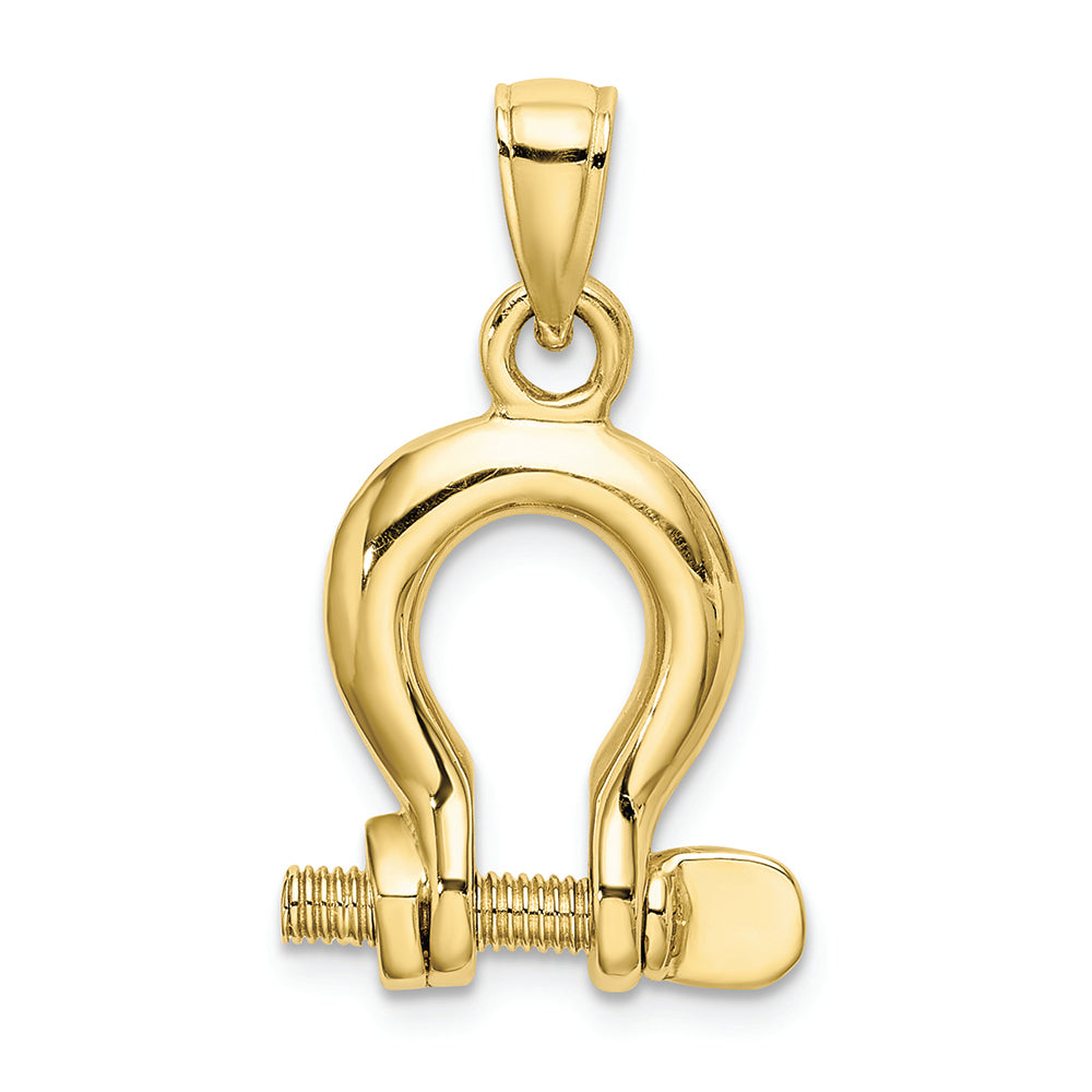 FJC Finejewelers 10k Yellow Gold 3d Medium Shackle Link Screw Charm