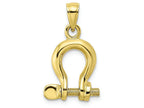 FJC Finejewelers 10k Yellow Gold 3d Medium Shackle Link Screw Charm