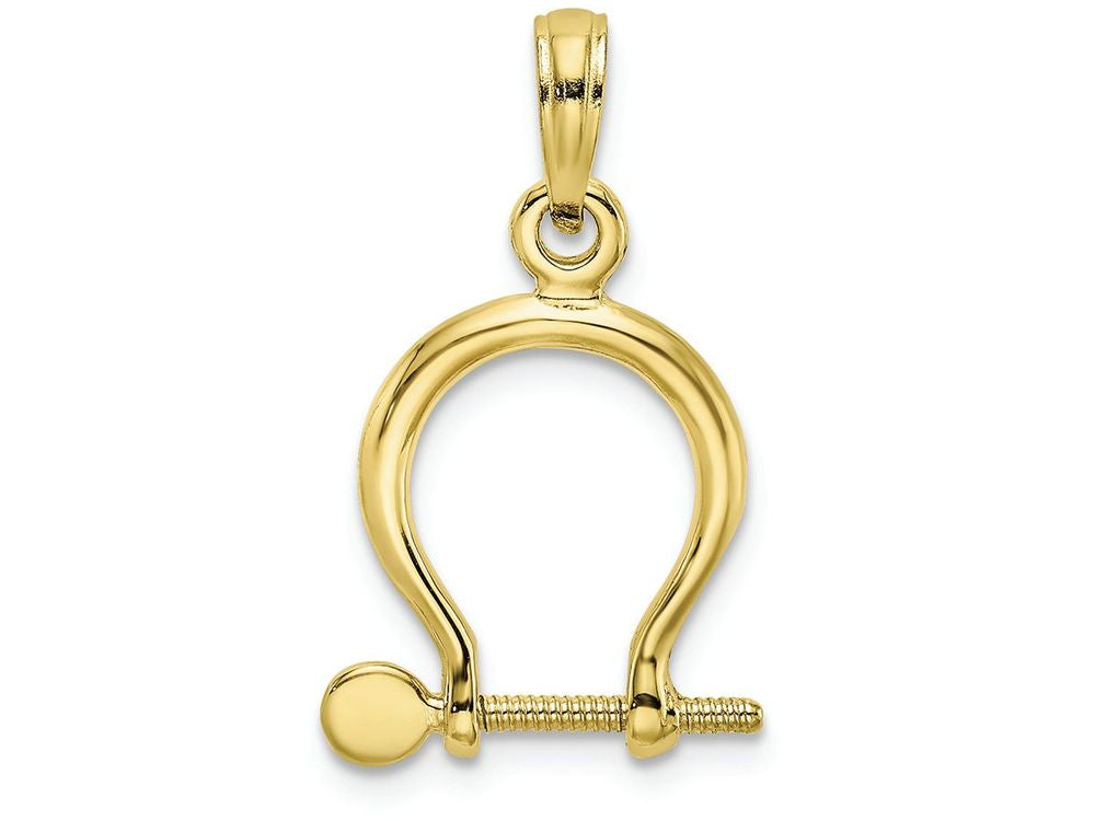 FJC Finejewelers 10k Yellow Gold 3d Small Shackle Link Screw Charm