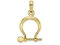 FJC Finejewelers 10k Yellow Gold 3d Small Shackle Link Screw Charm
