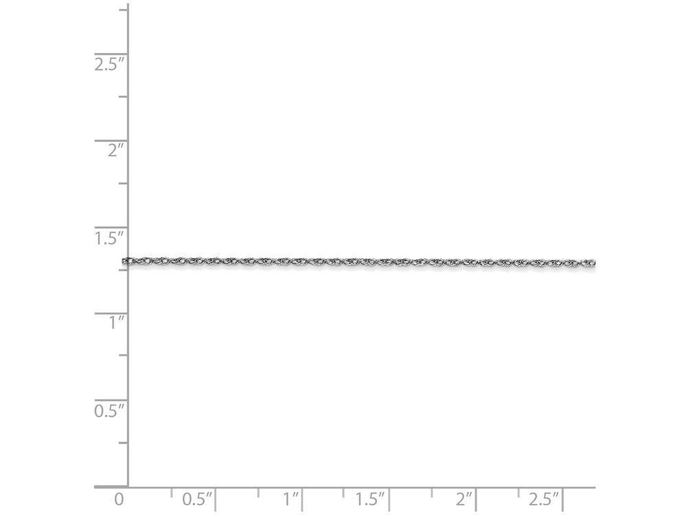 FJC Finejewelers 16 Inch 10k White Gold Rhodium-plated 0.90mm Rope Chain Necklace