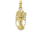 FJC Finejewelers 10k Yellow Gold Florida Lobster with Out Claws Charm