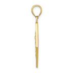 FJC Finejewelers 10k Yellow Gold Caduceus Medical Disc Textured Back Charm