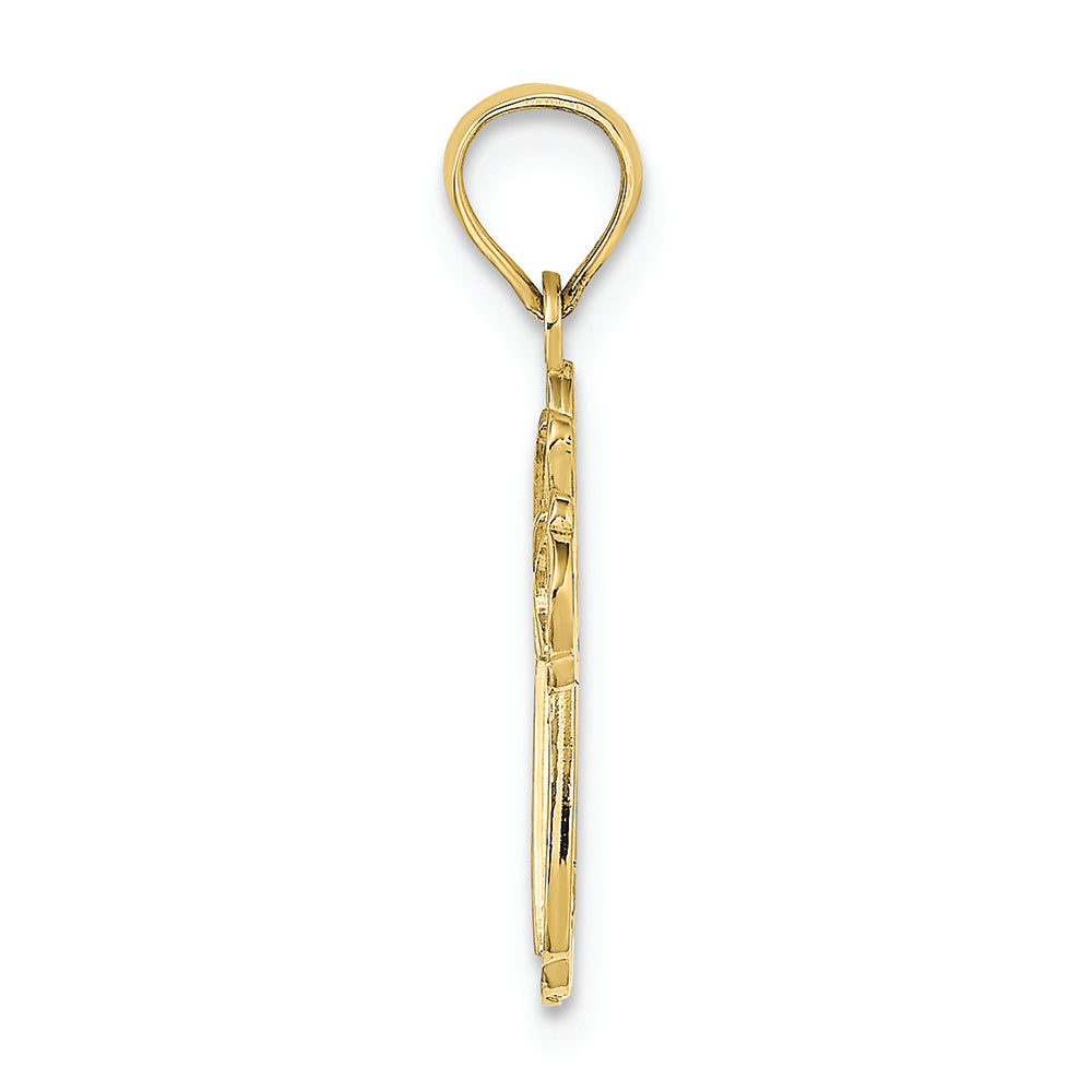 FJC Finejewelers 10k Yellow Gold Cross Inside Cross Charm