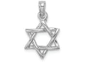 FJC Finejewelers 10k White Gold 3d Star Of David Jewish Charm