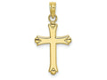 FJC Finejewelers 10k Yellow Gold Cross with Teradrop Tips Polish Charm