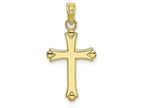 FJC Finejewelers 10k Yellow Gold Cross with Teradrop Tips Polish Charm