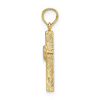 FJC Finejewelers 10k Yellow Gold Infinity Circles On Stick Cross Charm