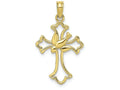 FJC Finejewelers 10k Yellow Gold Cross with Dove Center Charm