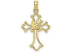 FJC Finejewelers 10k Yellow Gold Cross with Dove Center Charm