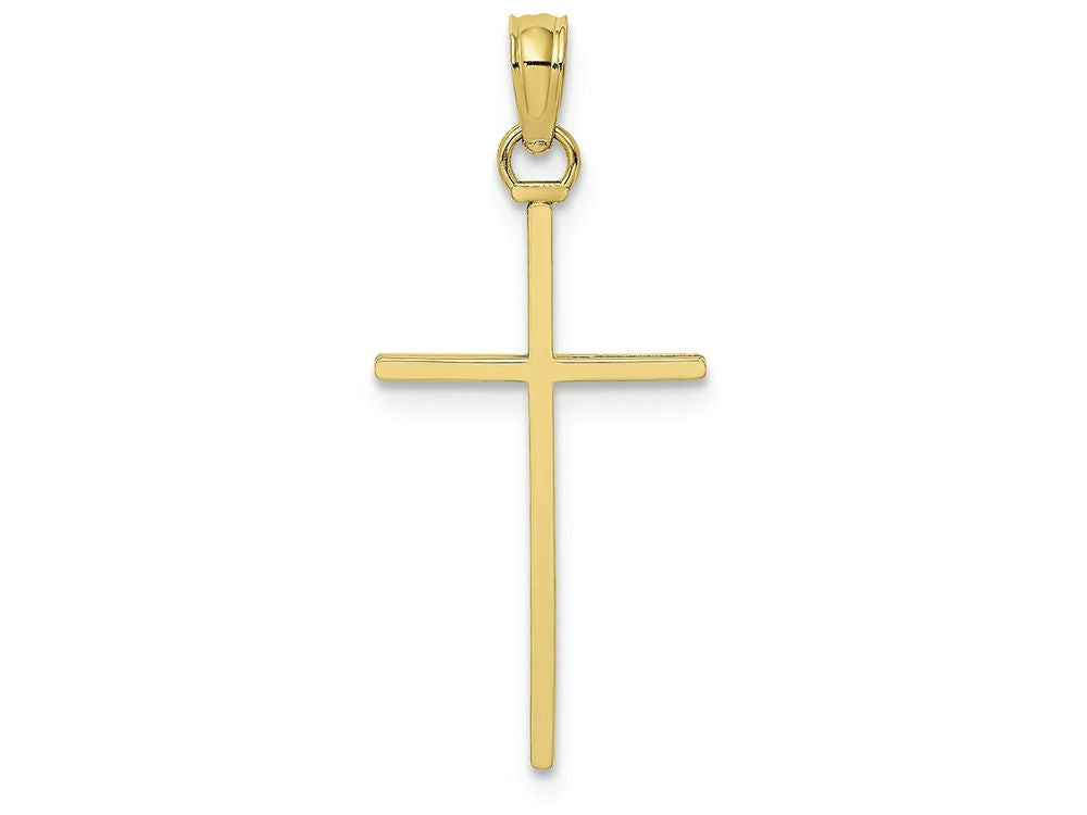 FJC Finejewelers 10k Yellow Gold 3d Stick Cross Charm