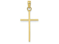 FJC Finejewelers 10k Yellow Gold 3d Stick Cross Charm