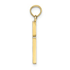 FJC Finejewelers 10k Yellow Gold Bright Cut Stick Cross Charm
