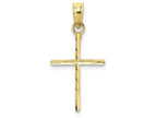 FJC Finejewelers 10k Yellow Gold Bright Cut Stick Cross Charm